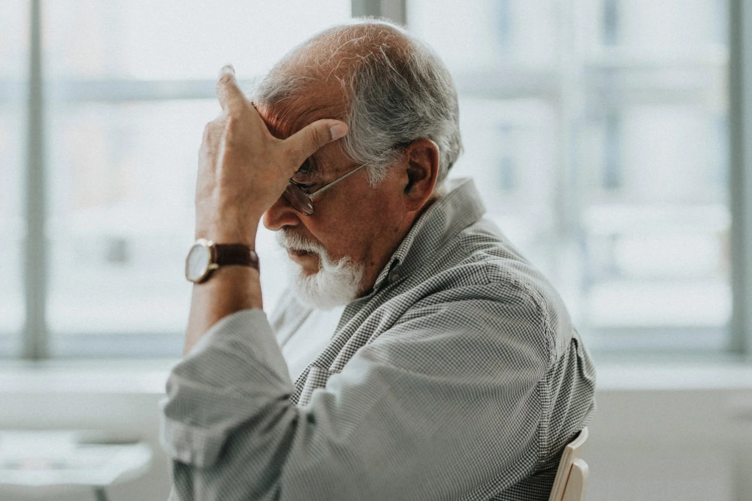 Person experiencing anxiety and stress