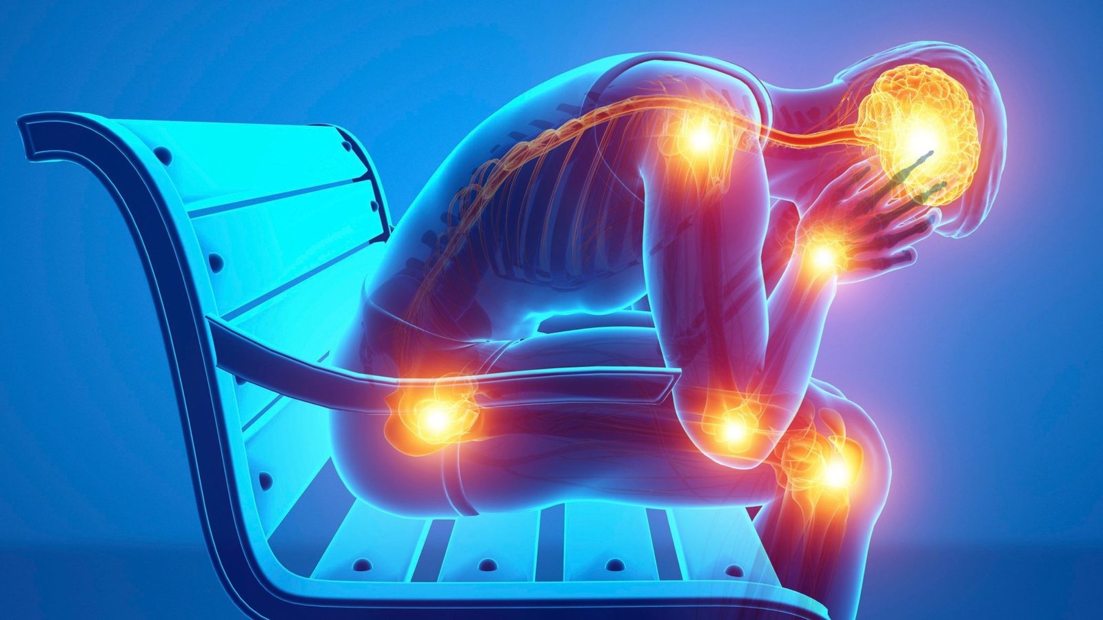 Person experiencing knee pain