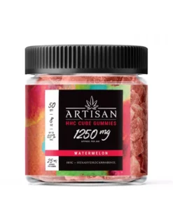 Alternative view of Artisan HHC THC Cube Gummies - Watermelon - 1250MG