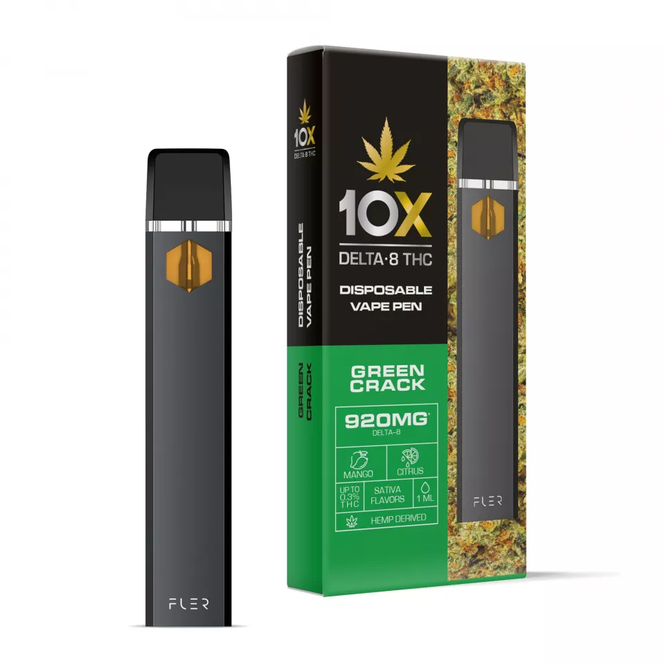 Green Crack Vape Pen - Delta 8 THC - Disposable - 10X - 920mg - Image 3